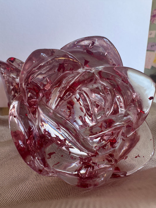 Resin Rose Lid Trinket Dish