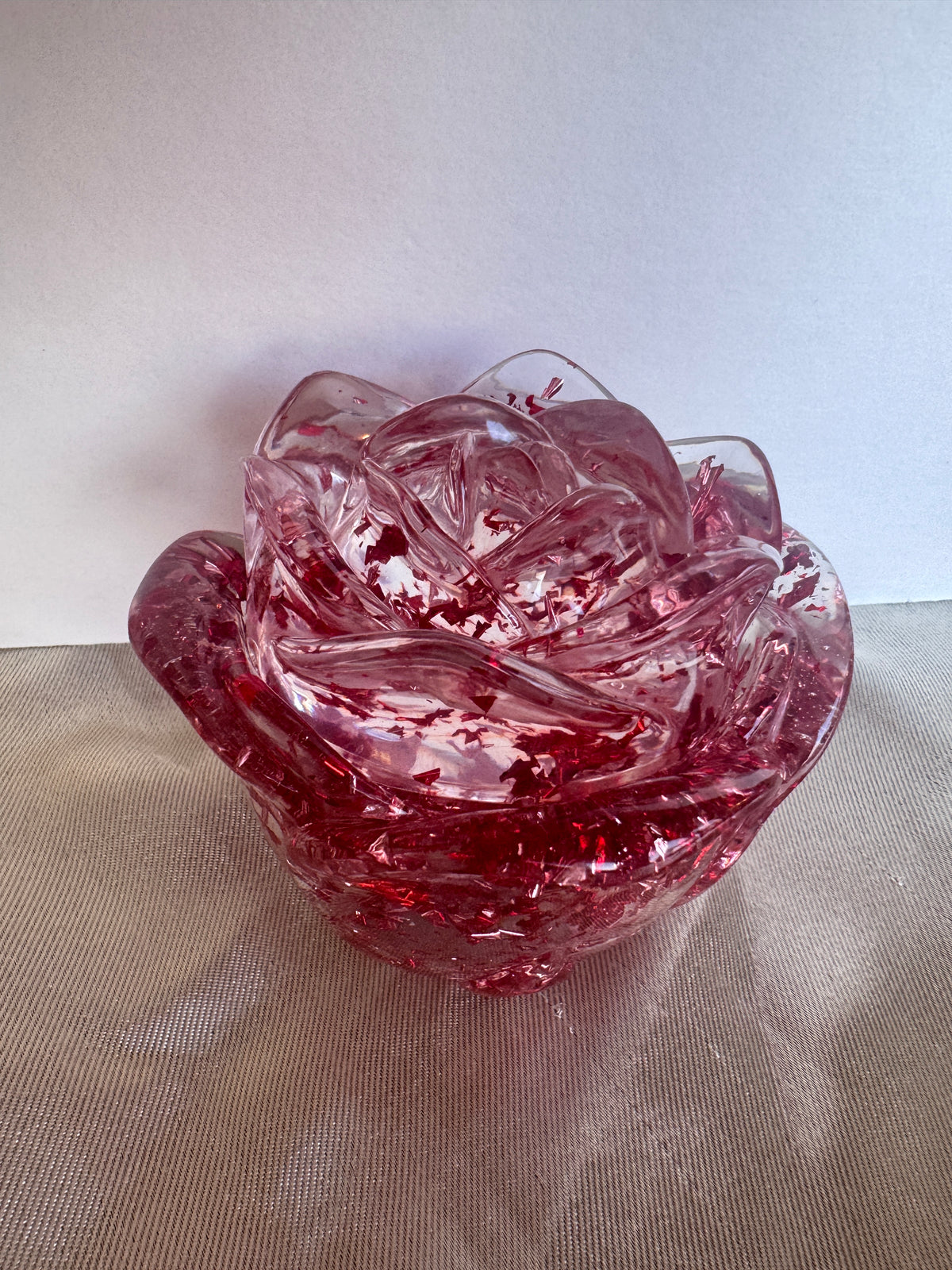 Resin Rose Lid Trinket Dish