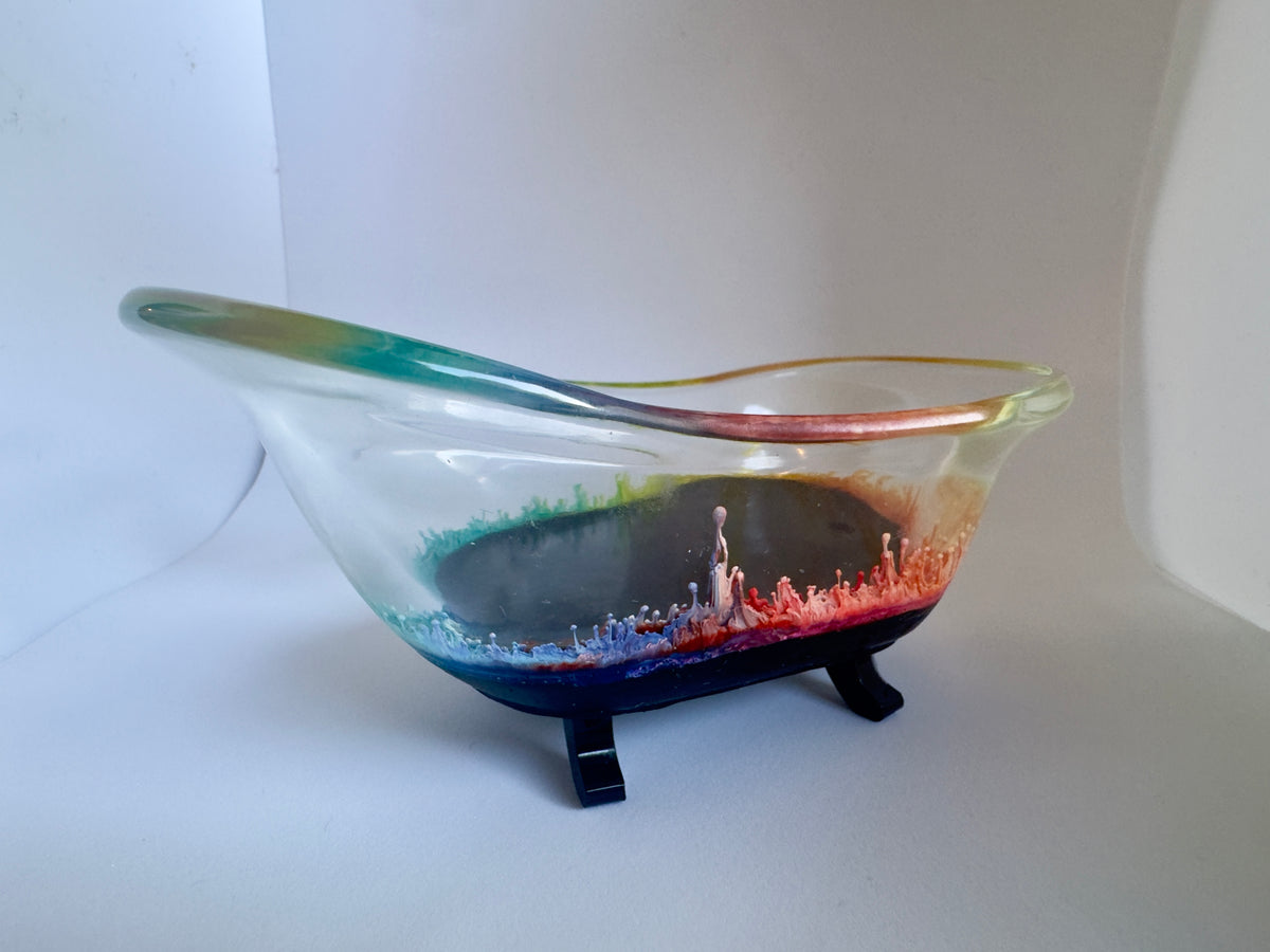 Mini Clawfoot Bathtub Soap Dish | Unique Resin Bathroom Decor