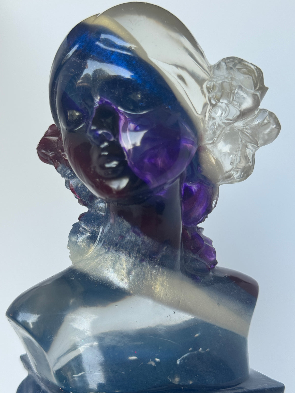 Mini Resin Goddess Bust on Pillar | Ancient Greek Style Home Decor